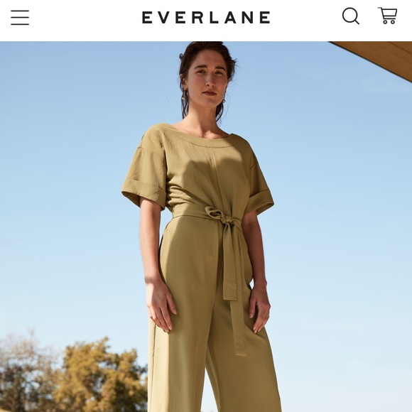 Everlane Japanese GoWeave Short-Sleeve Jumpsuit